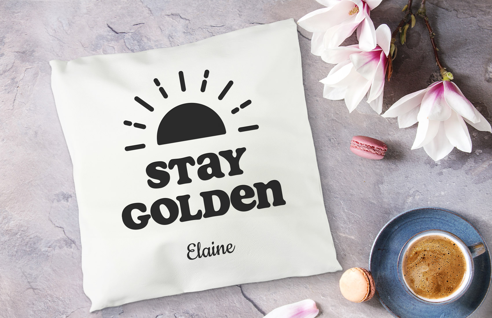 Personalized White Leather Pillow Cover