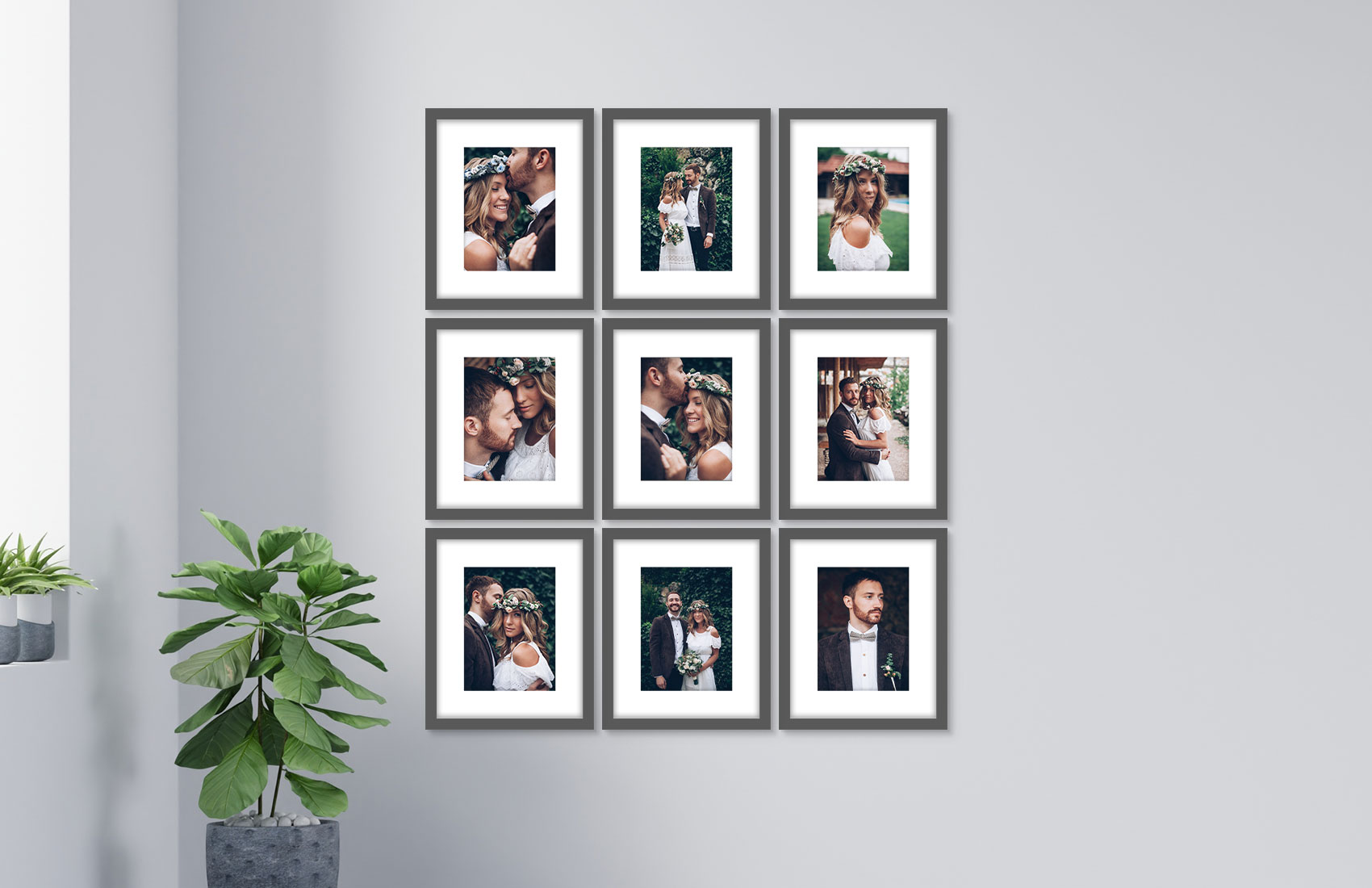 8x10 Gray - Set of 9