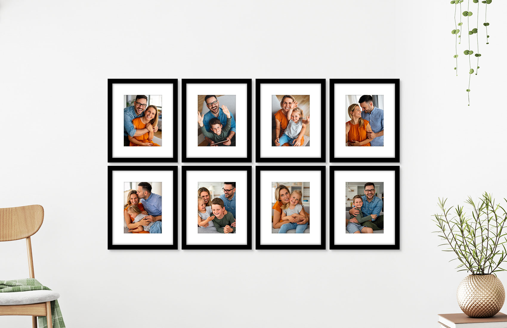 8x10 Black - Set of 8