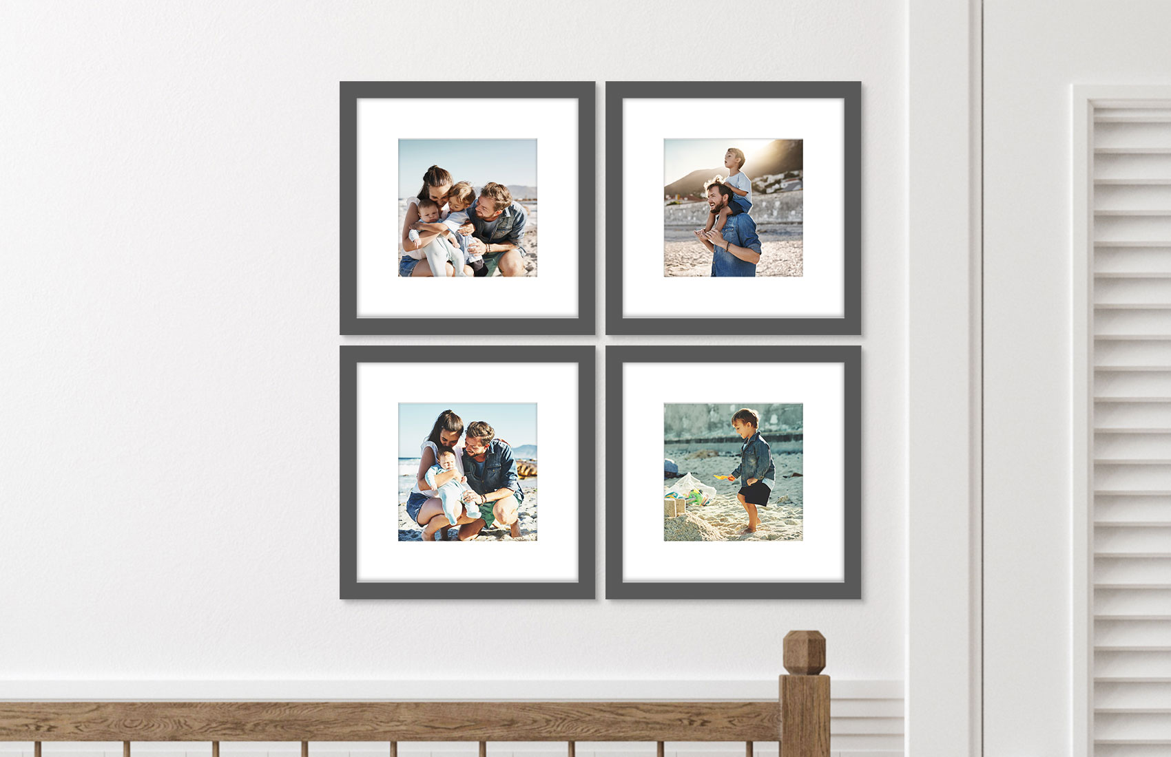 12x12 Gray - Set of 4