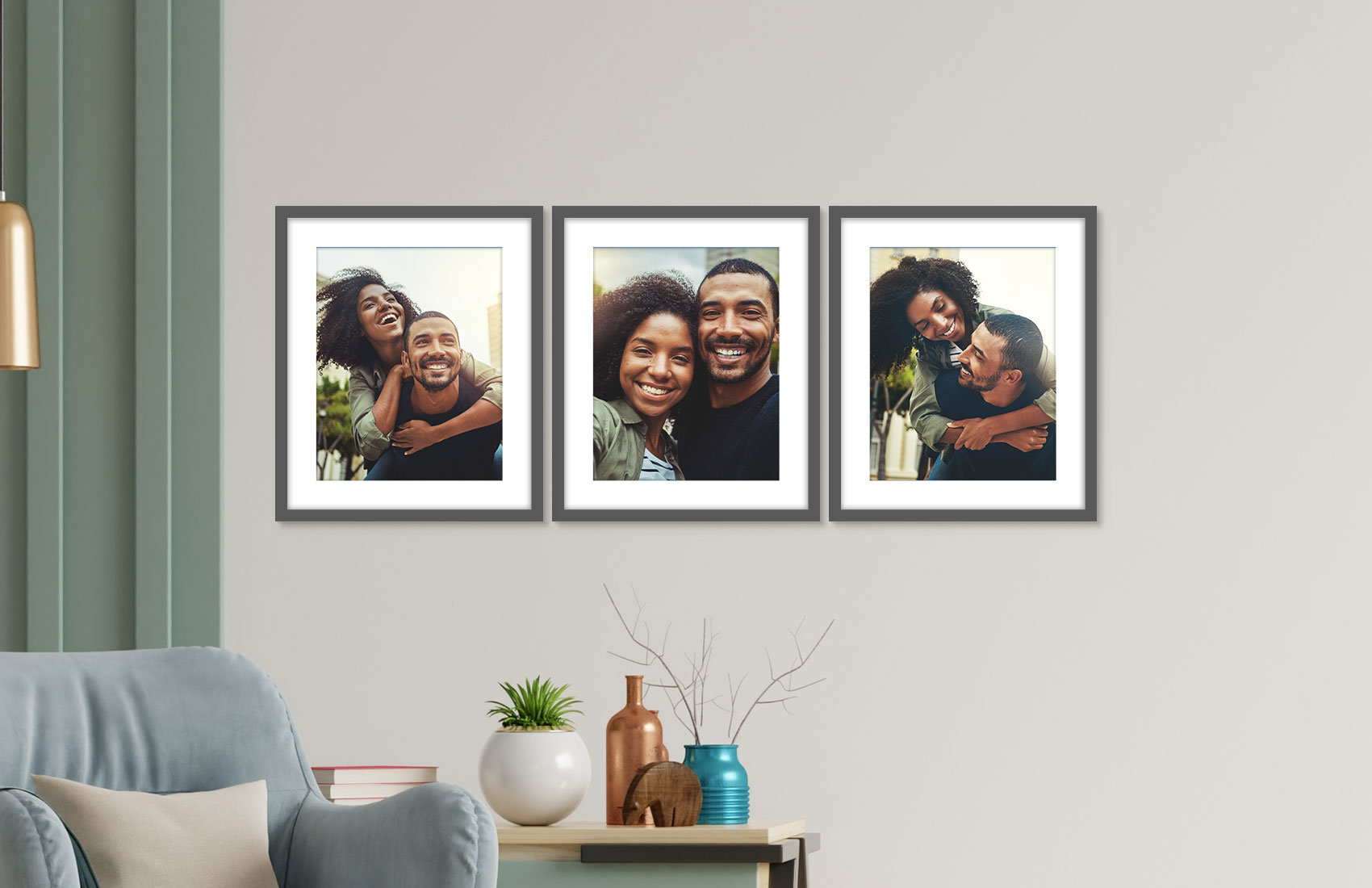 16x20 Gray - Set of 3