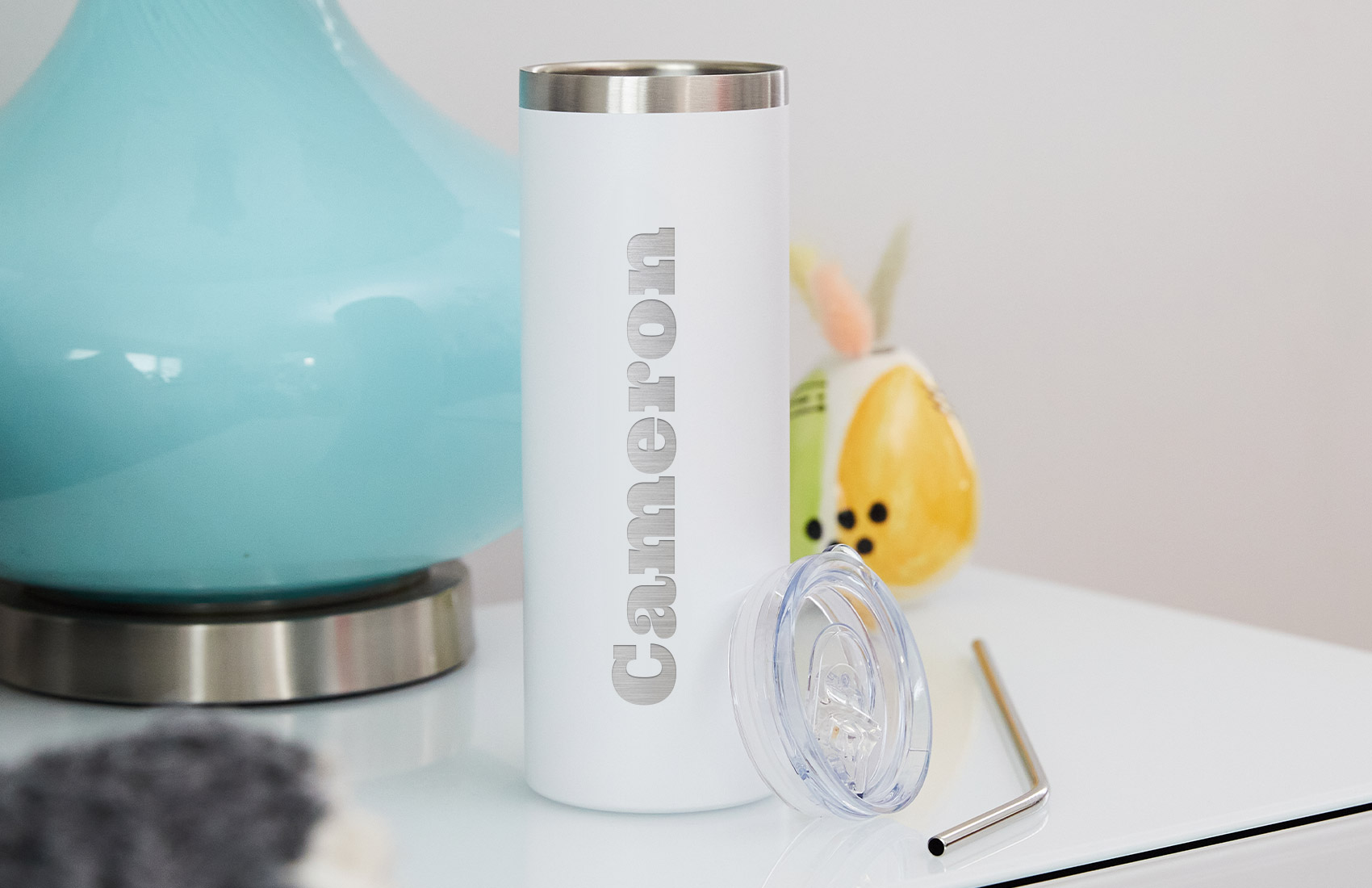 20oz. White Personalized Tumbler