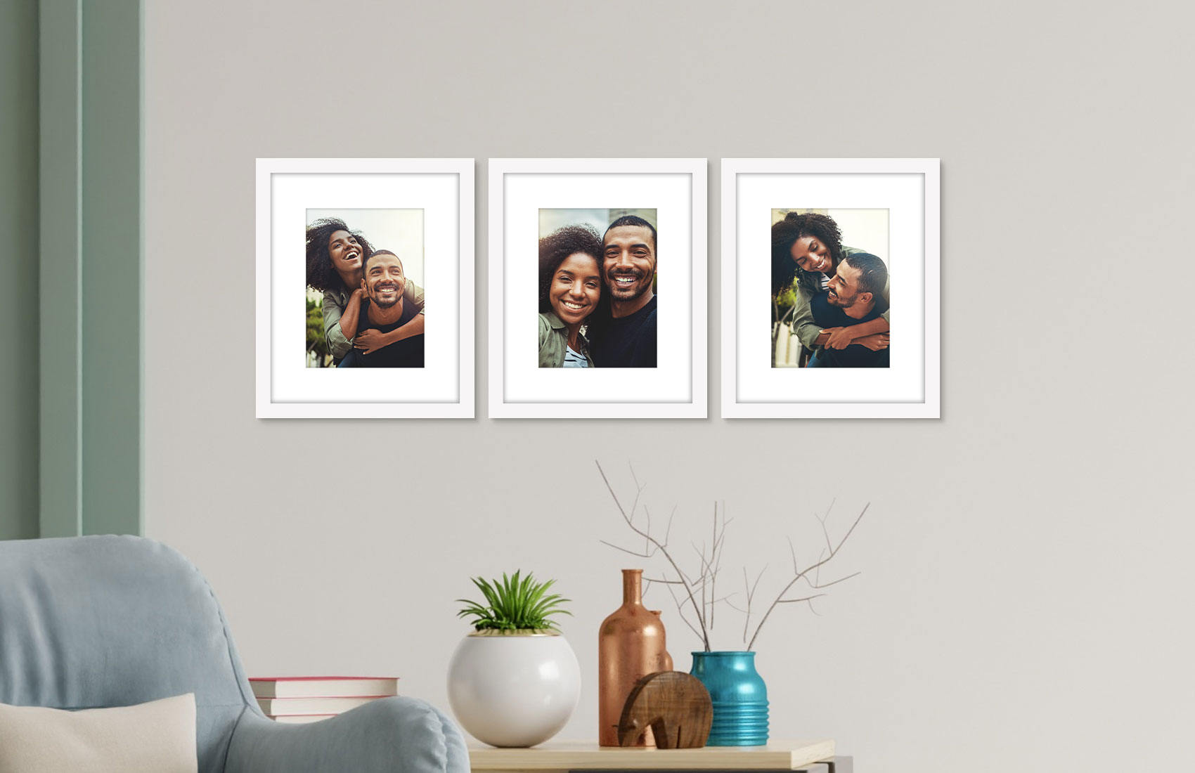 8x10 White - Set of 3