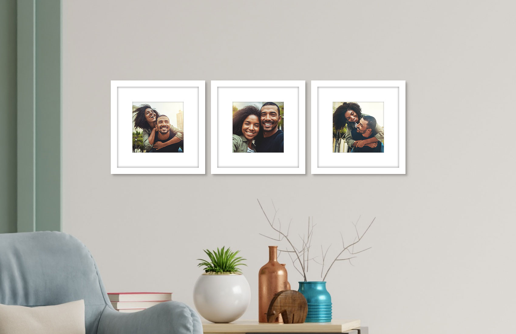 8x8 White - Set of 3