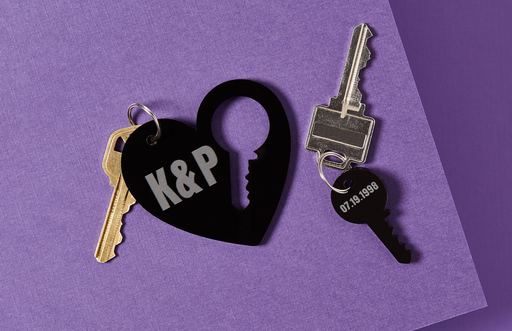 Key To My Heart Keychain - Black