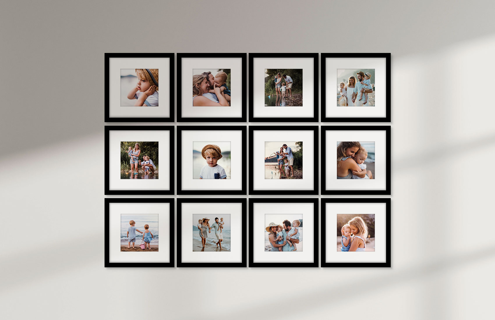 12x12 Black - Set of 12