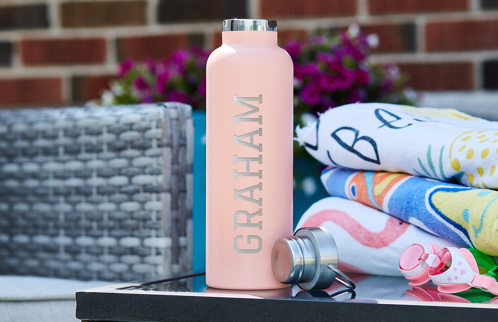 25oz. Peach Personalized Bottle 