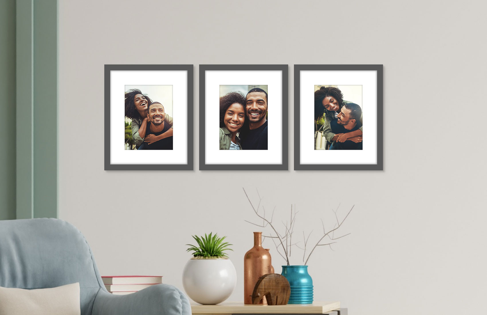 8x10 Gray - Set of 3