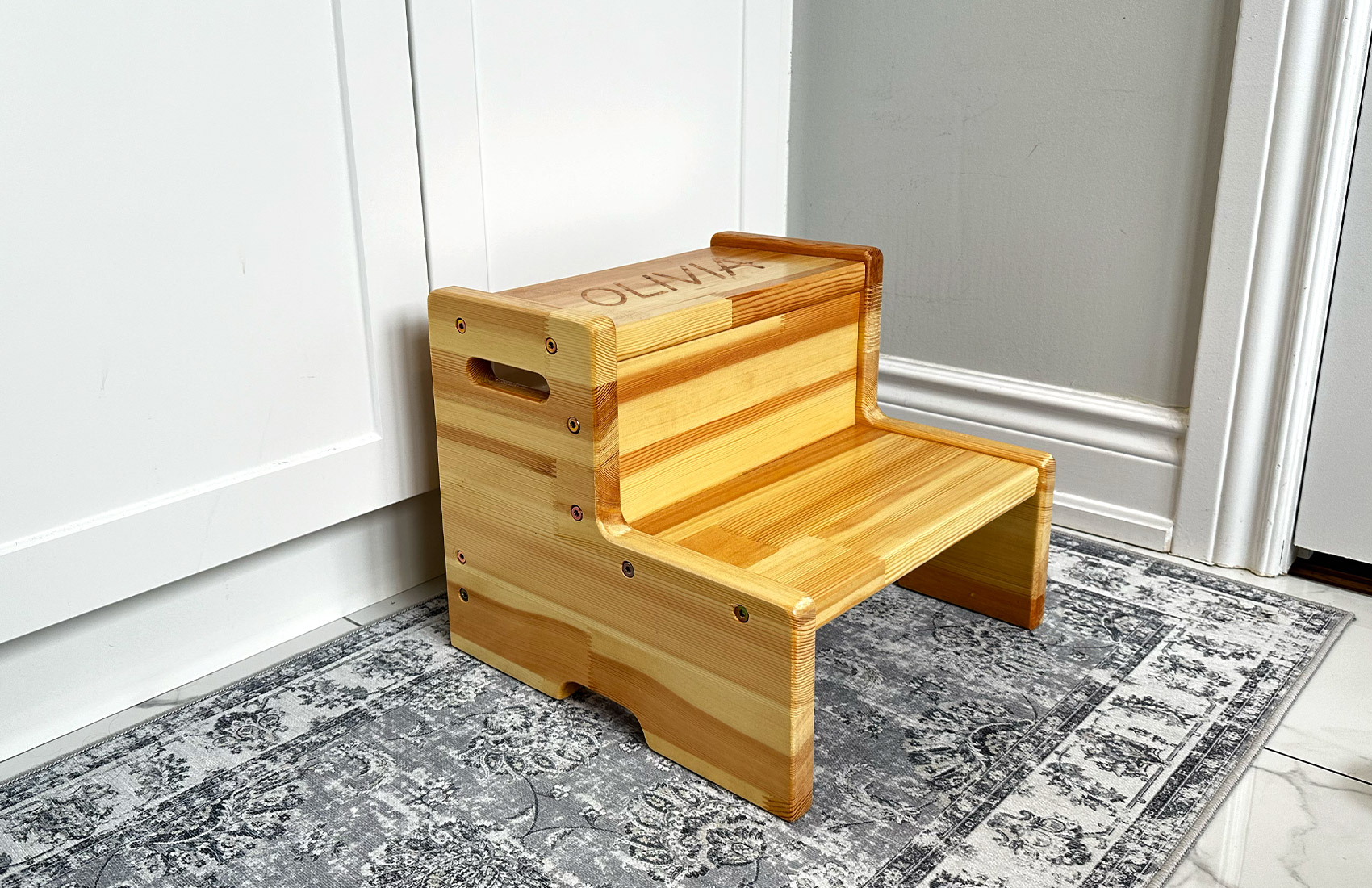 Personalized Wood Step Stool