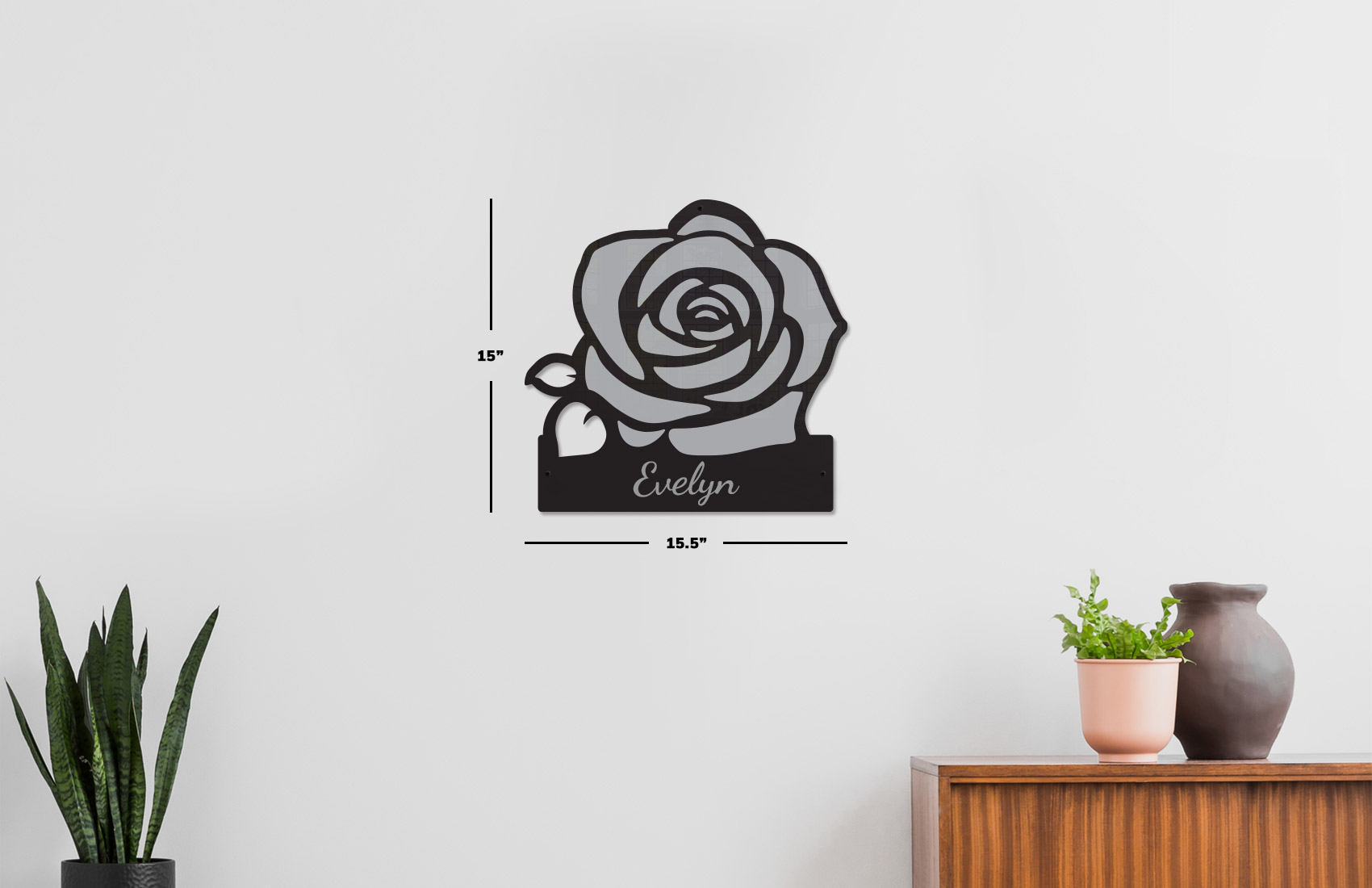 Rose Wall Sign