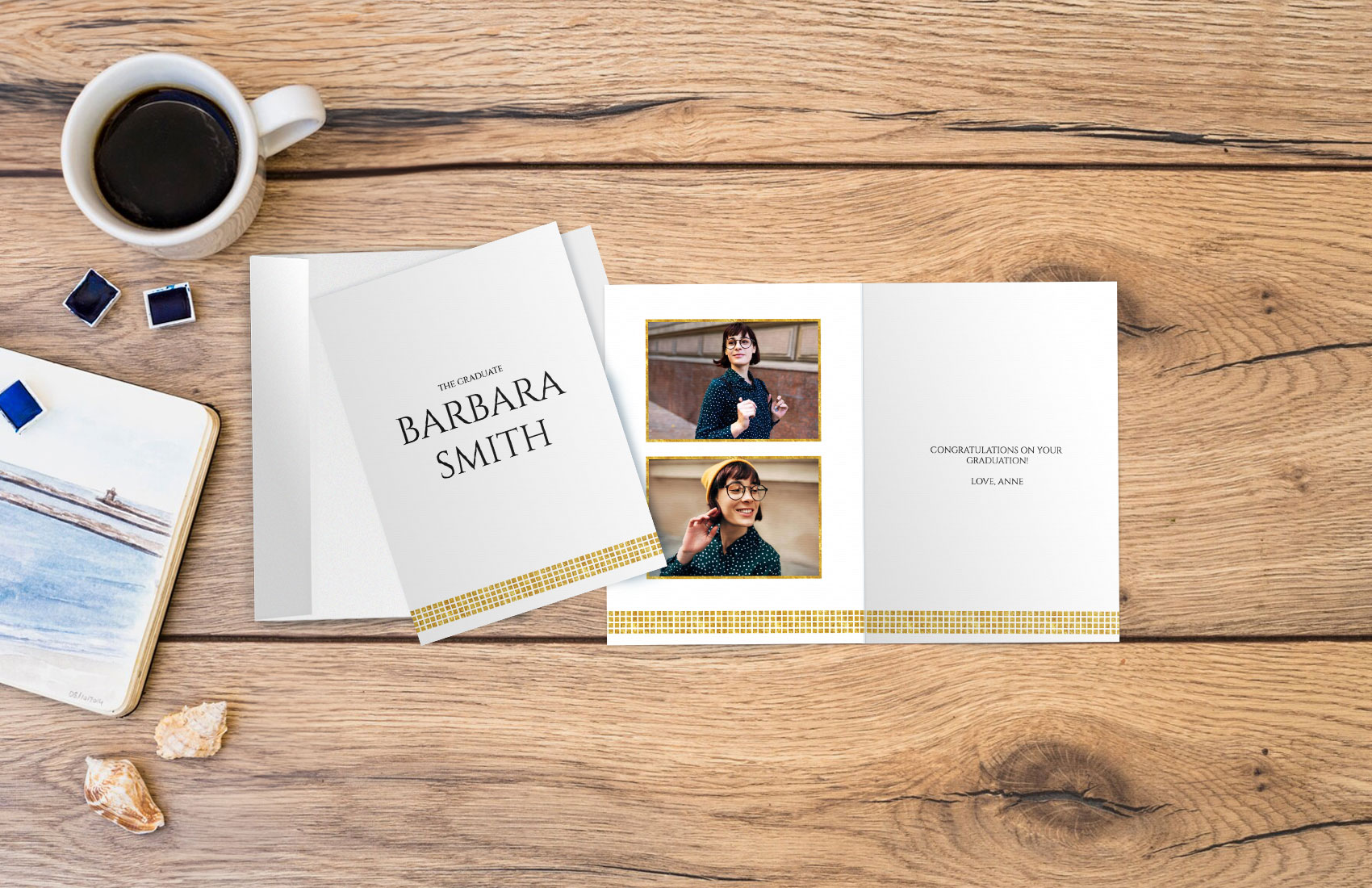 5x7 Folded Announcements 