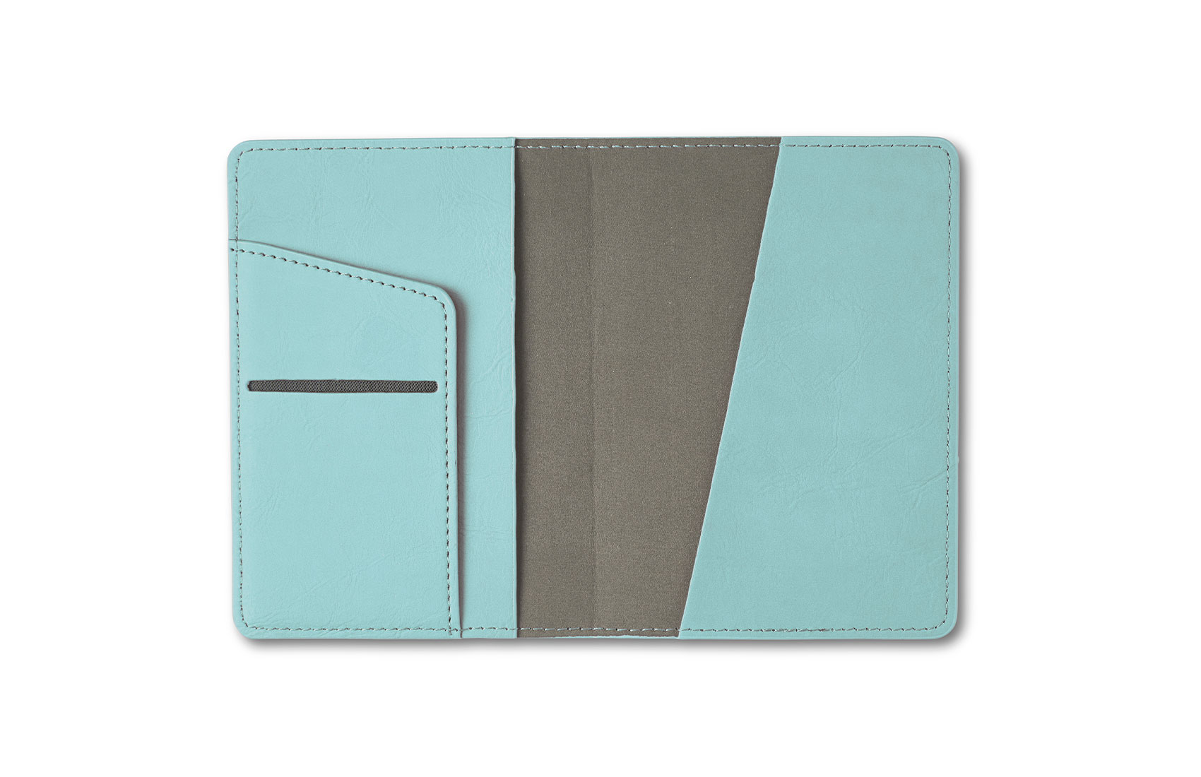 Personalized Teal Leather Passport Holder