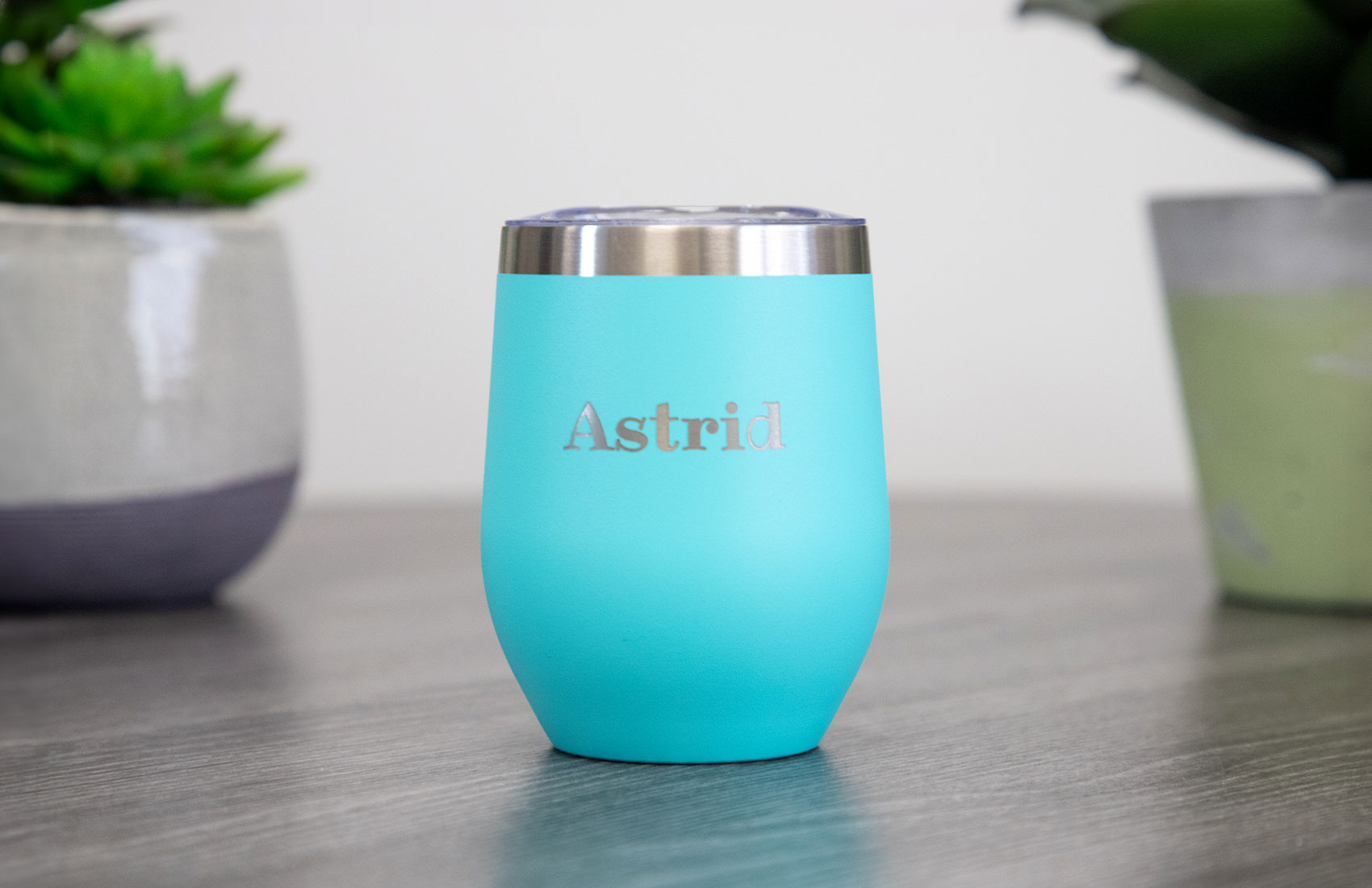 12oz. Teal Personalized Wine Tumbler