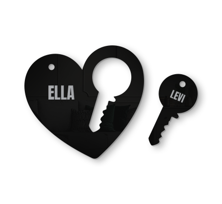 Key To My Heart Keychain - Black