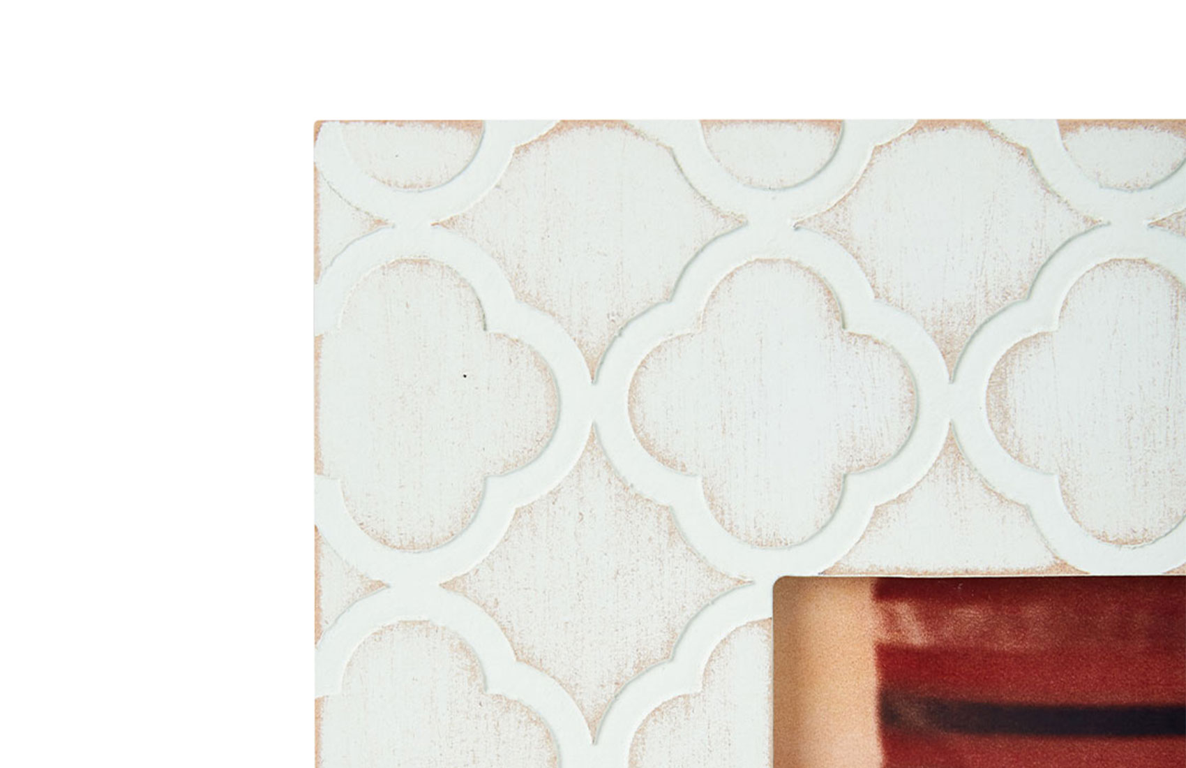 6x8 Mint Carved Damask Frame