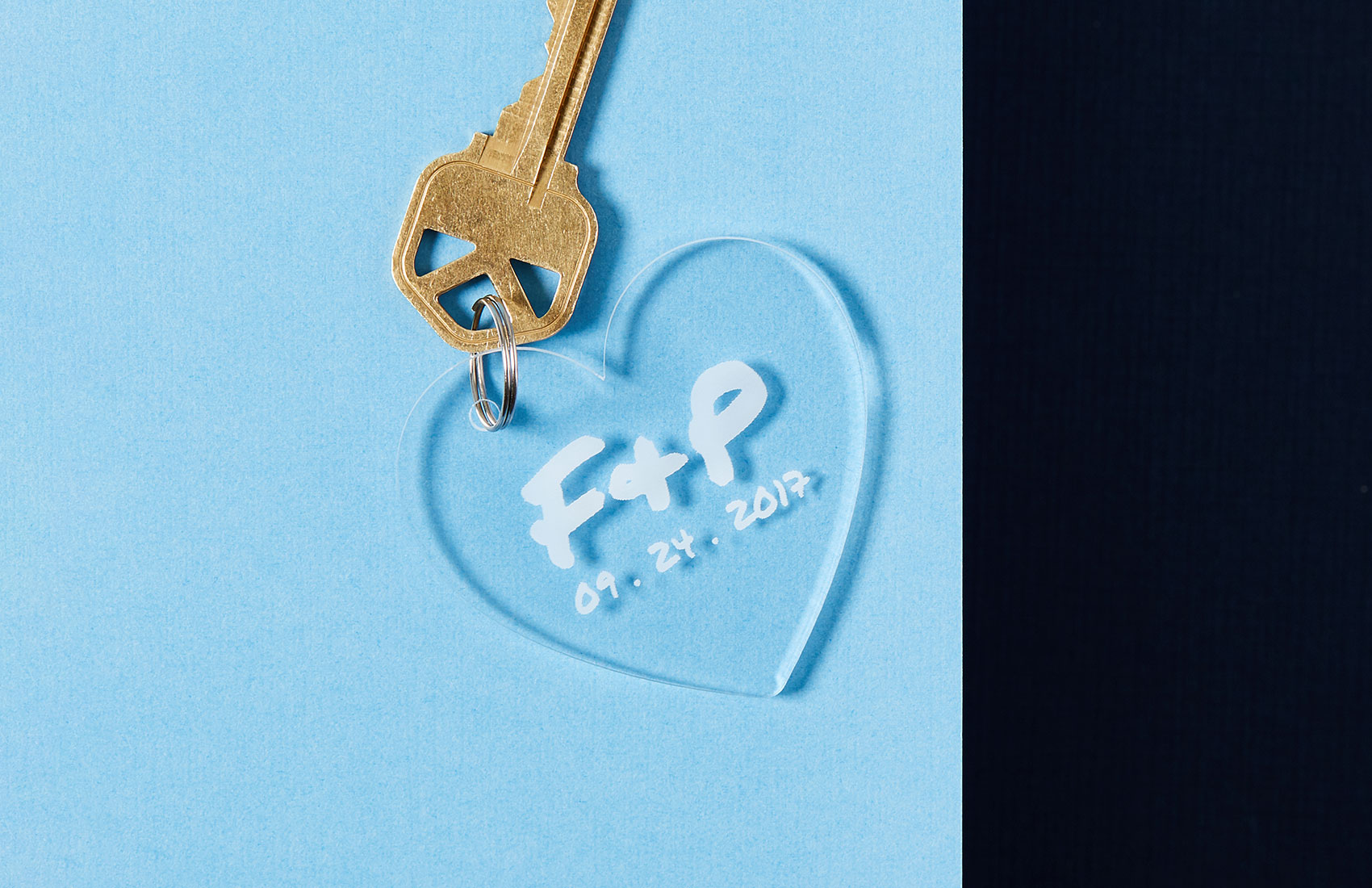 Big Heart Keychain - Clear