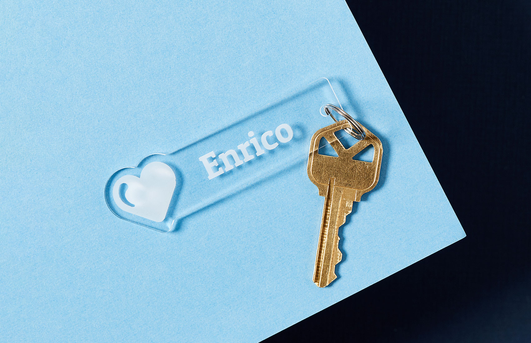 Heart Keychain - Clear