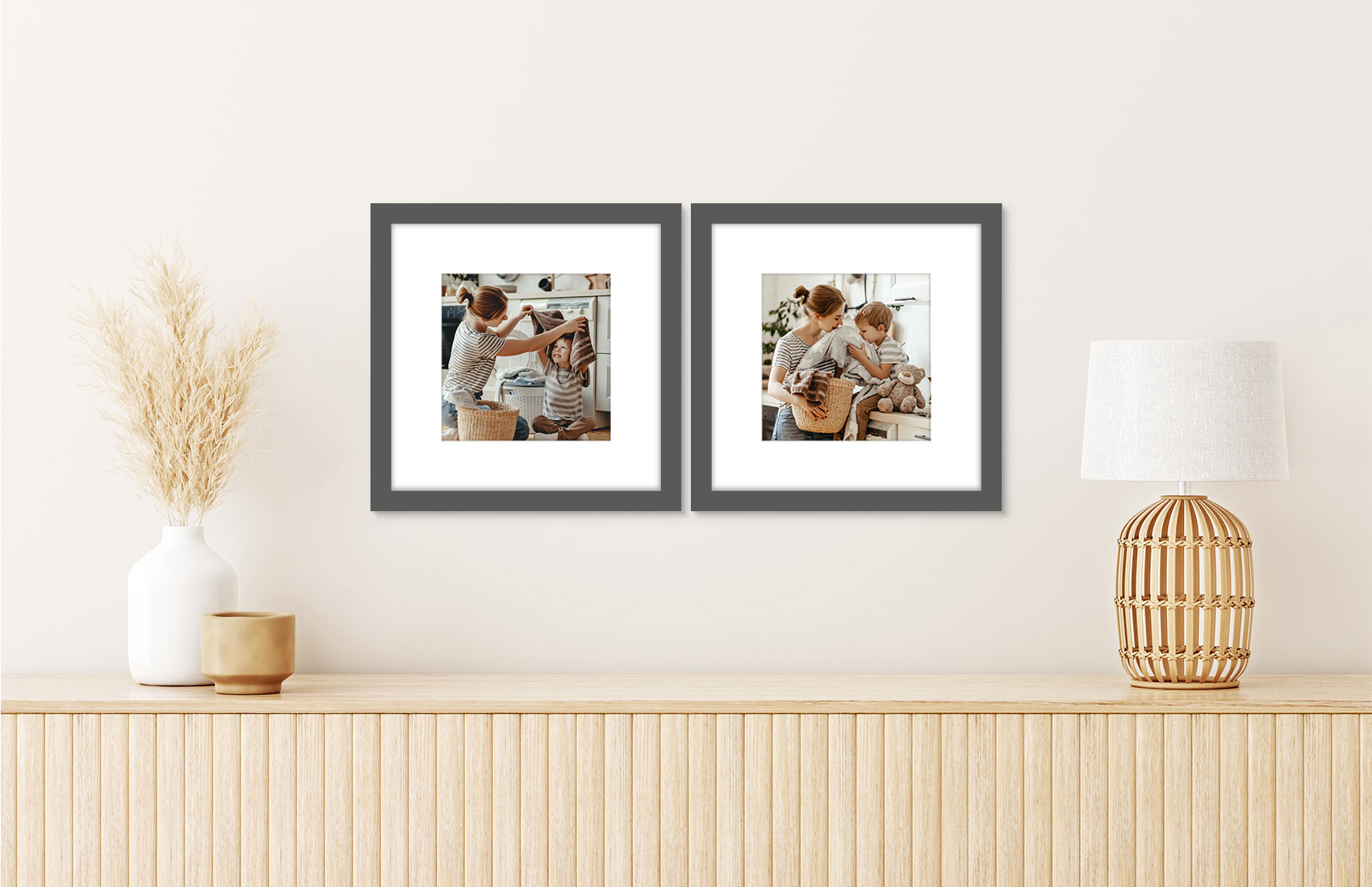 12x12 Gray - Set of 2