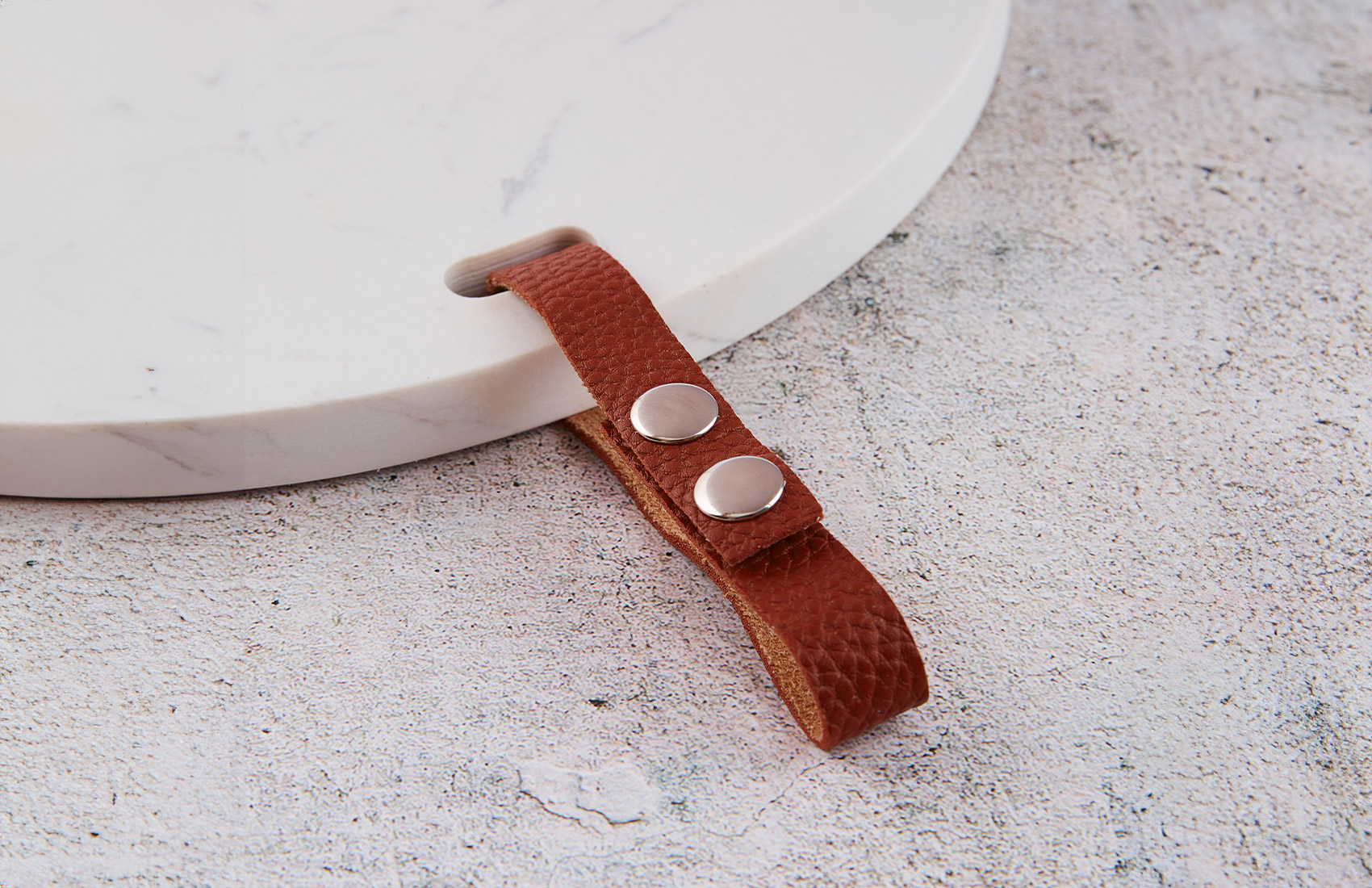 Personalized Round Wood & Marble Cutting Board