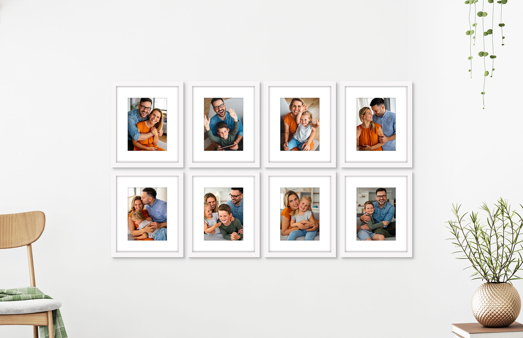 8x10 White - Set of 8