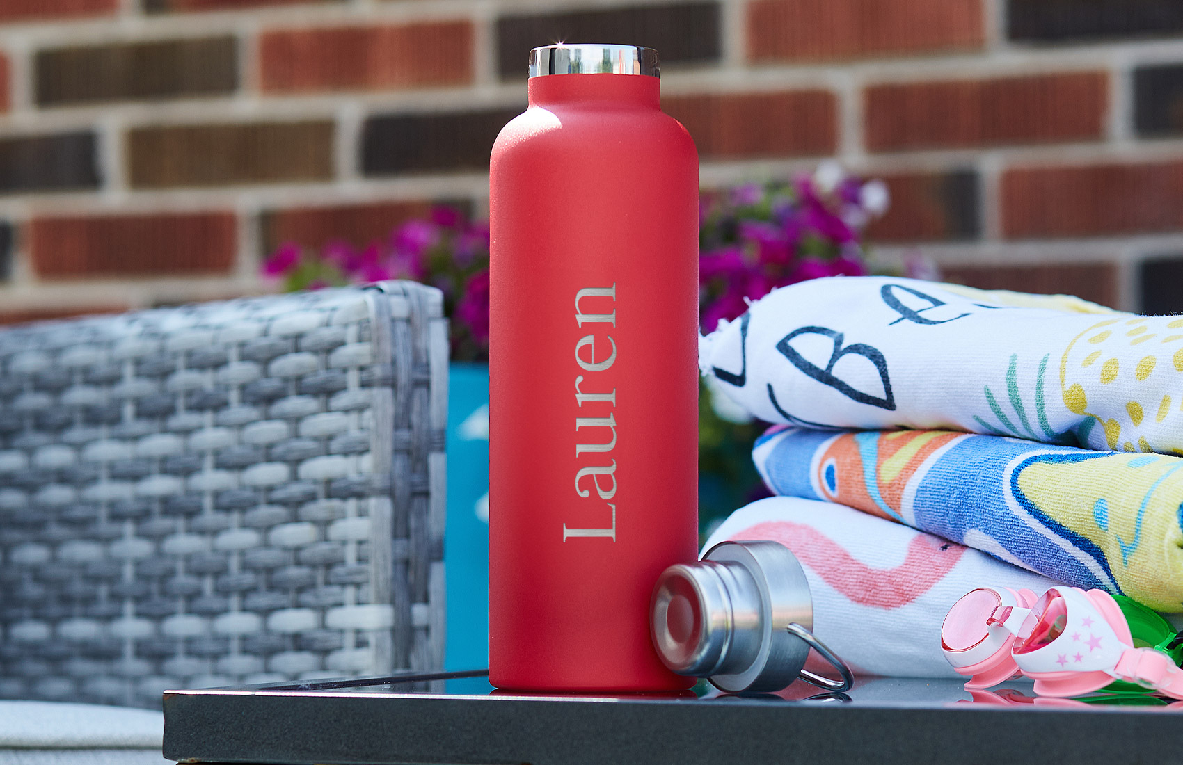 25oz. Red Personalized Bottle 