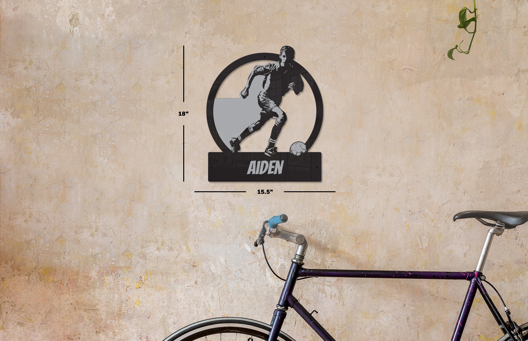 Soccer Player Wall Sign