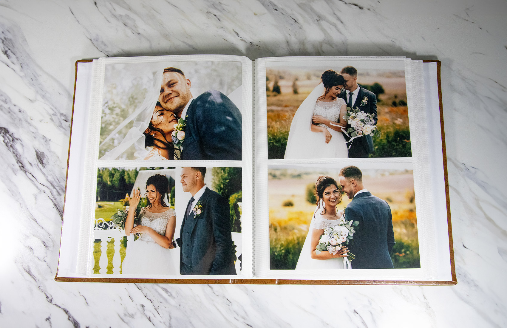 5x7 Brown Leather Photo Album