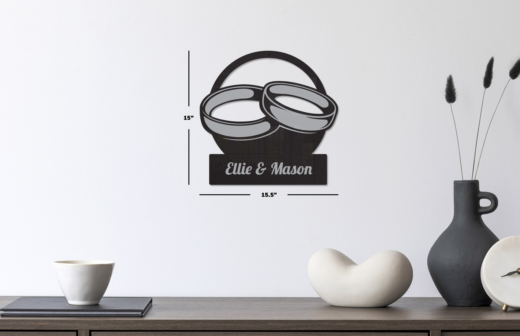 Wedding Rings Wall Sign