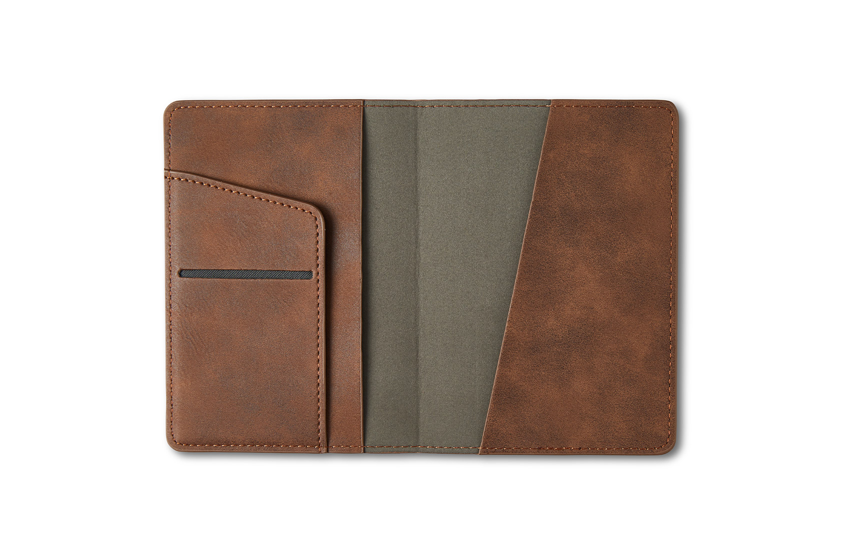 Personalized Brown Leather Passport Holder