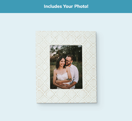 6x8 Mint Carved Damask Frame