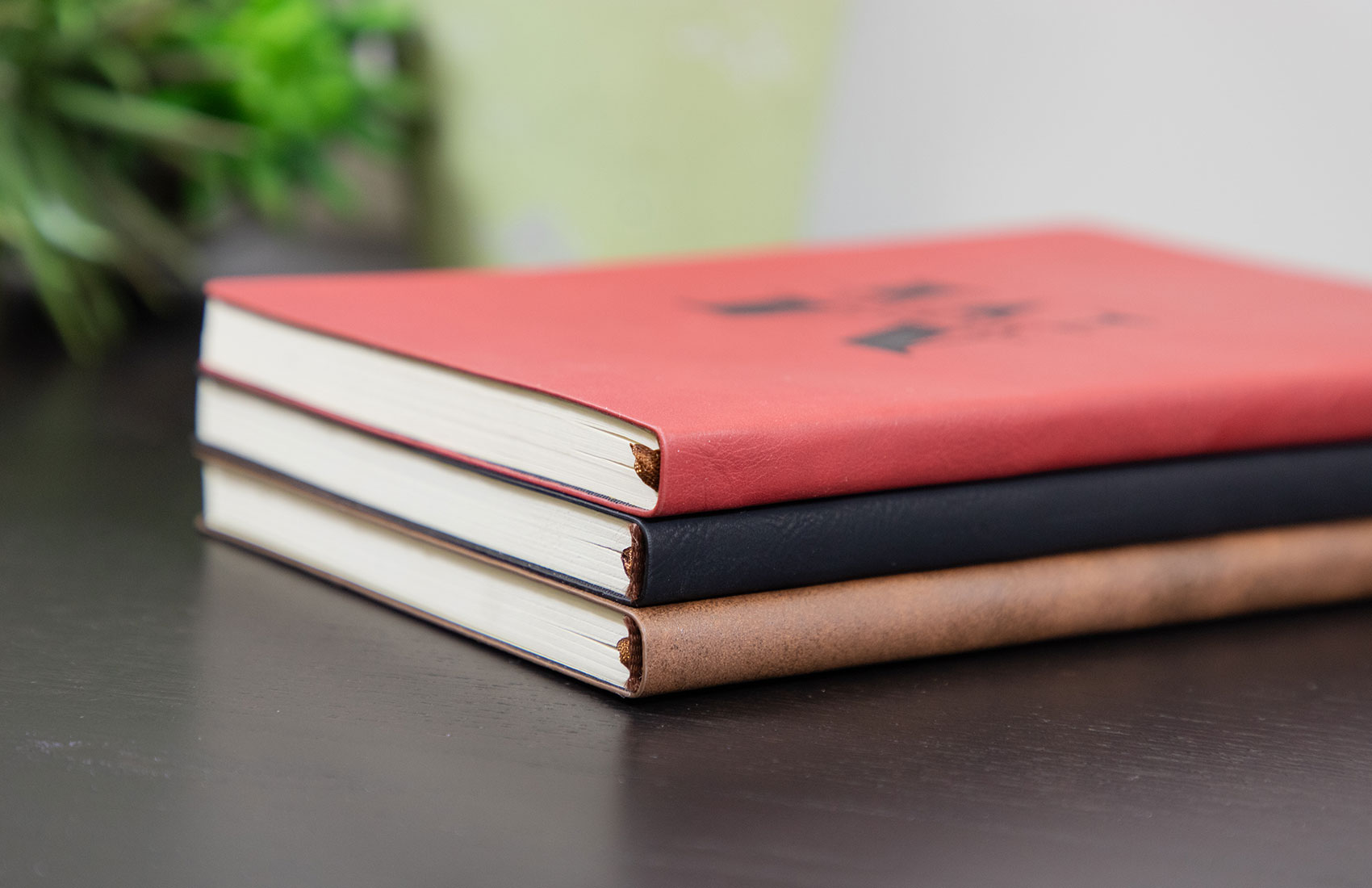 Personalized Black Leather Notebook