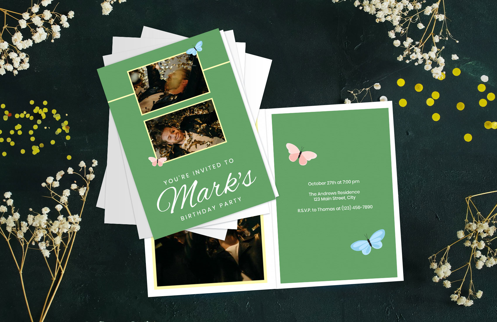 5x7 Folded Invitations