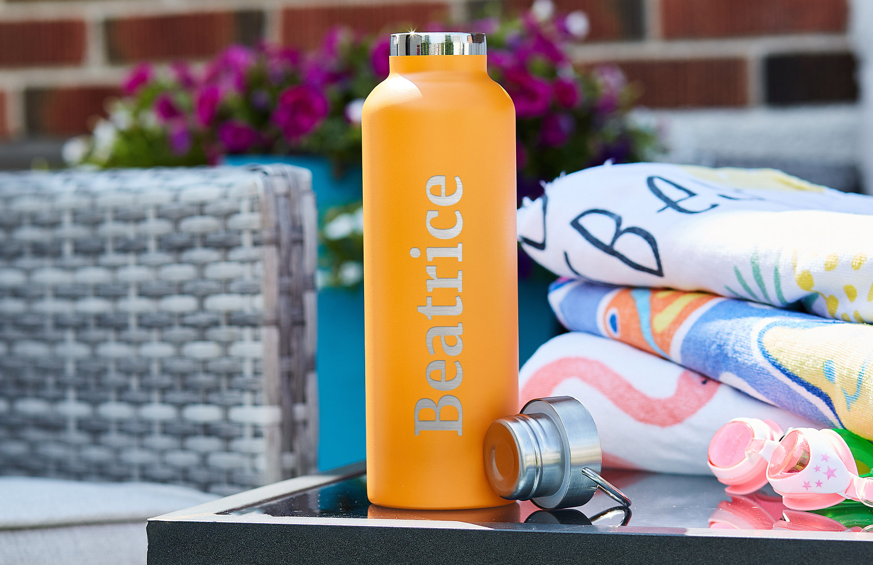 25oz. Orange Personalized Bottle 