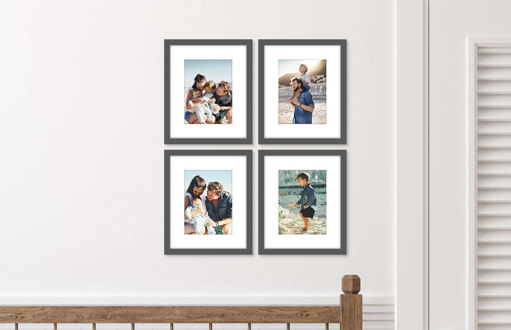 8x10 Gray - Set of 4