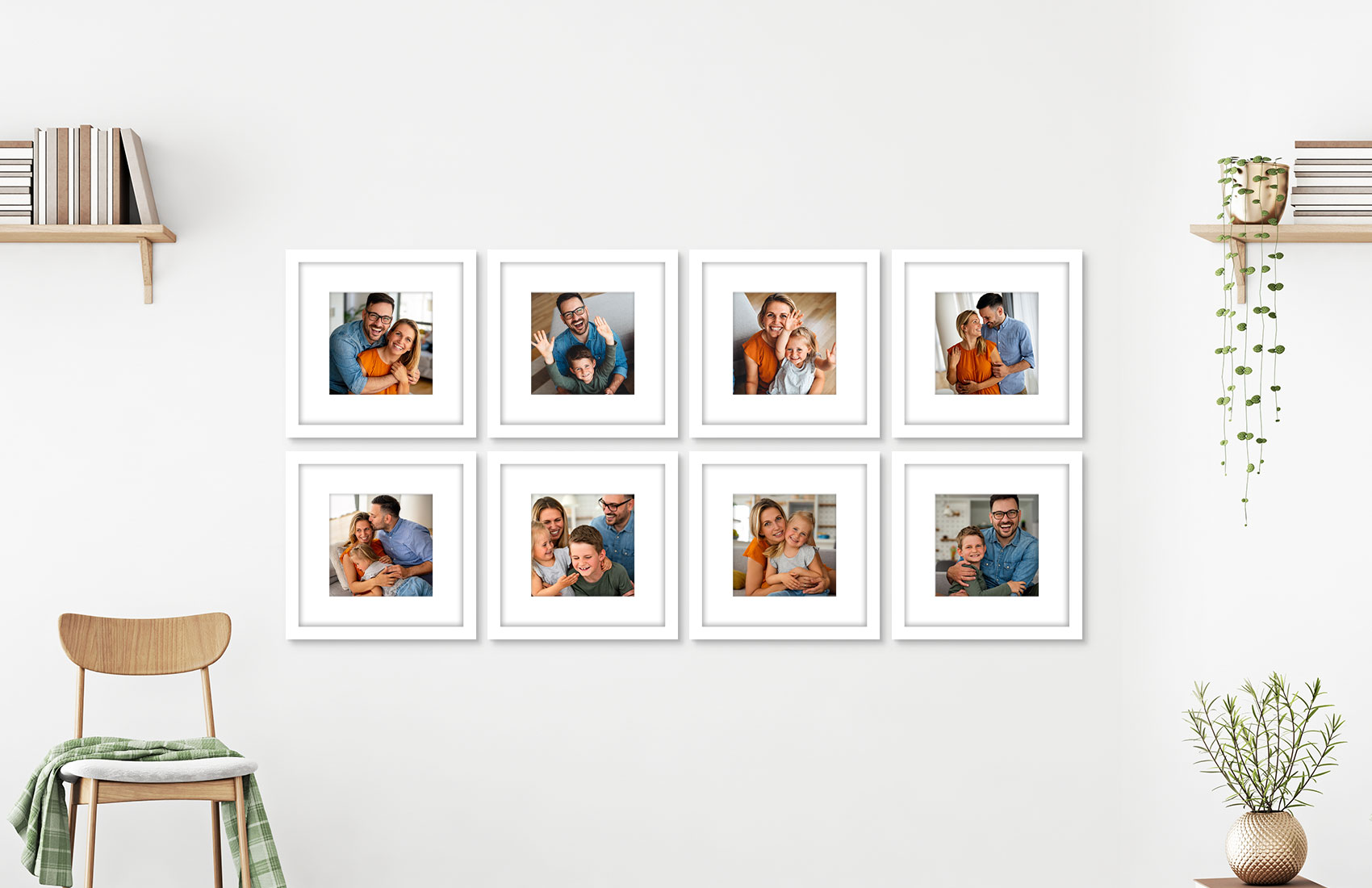 8x8 White - Set of 8