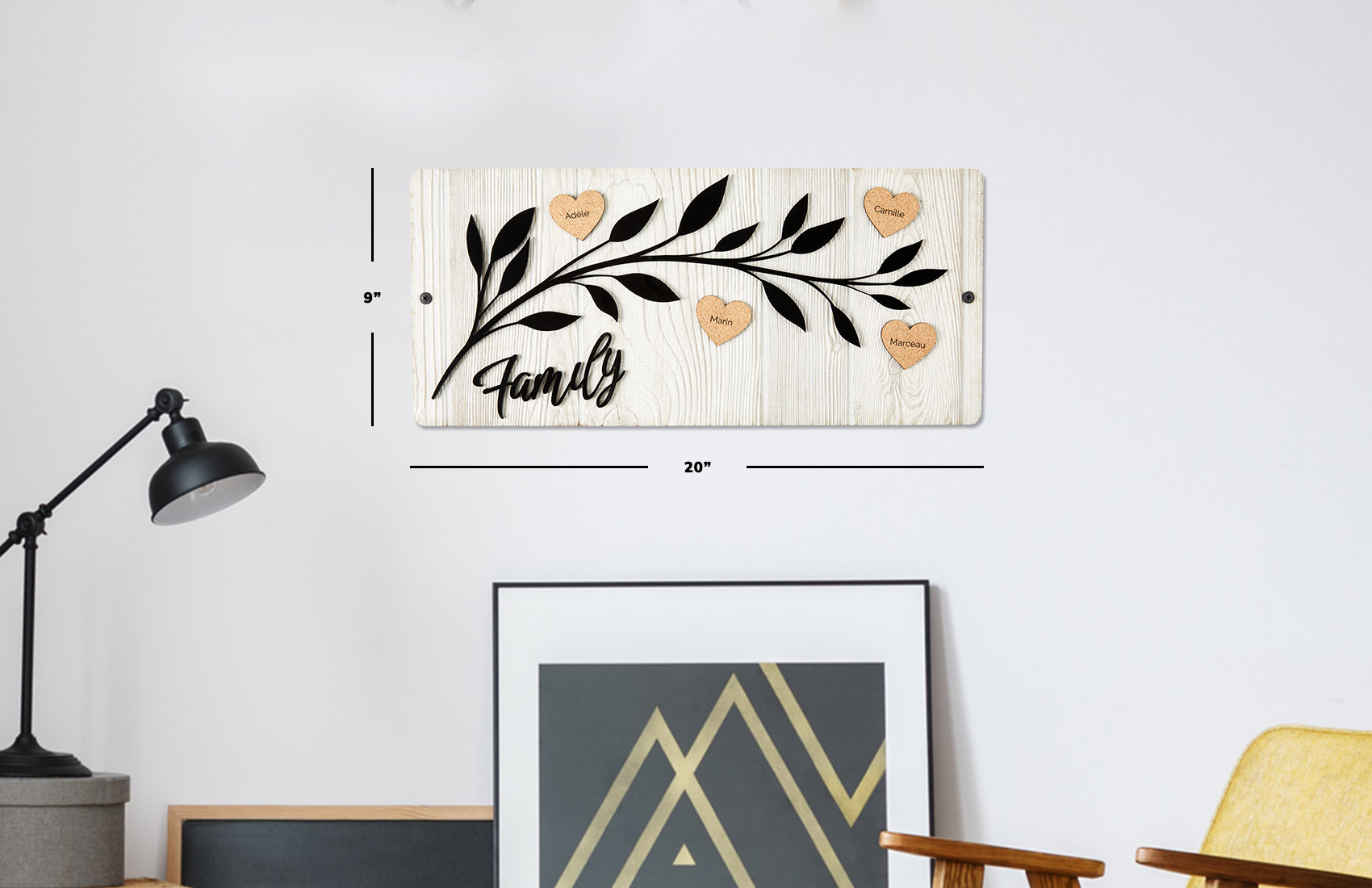 Family Wall Sign - Light Wood