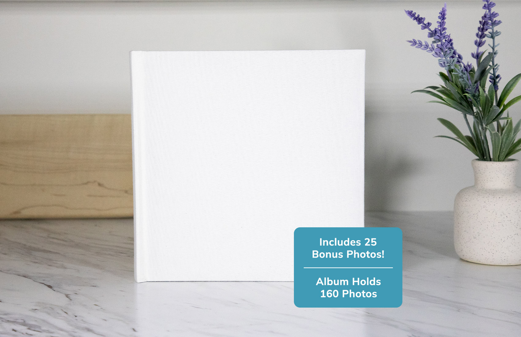 4x6 White Linen Photo Album