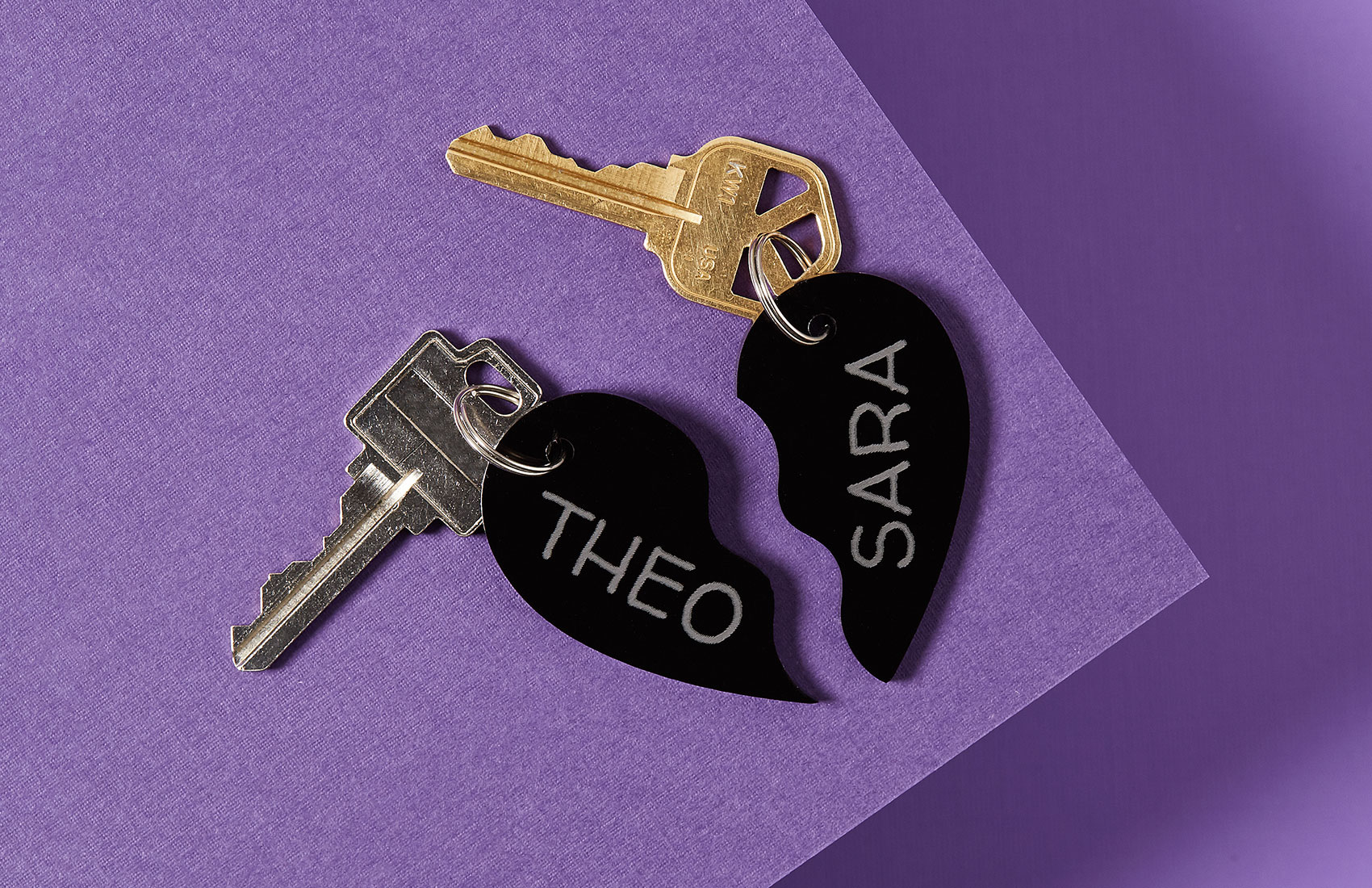 Piece Of My Heart Keychain - Black