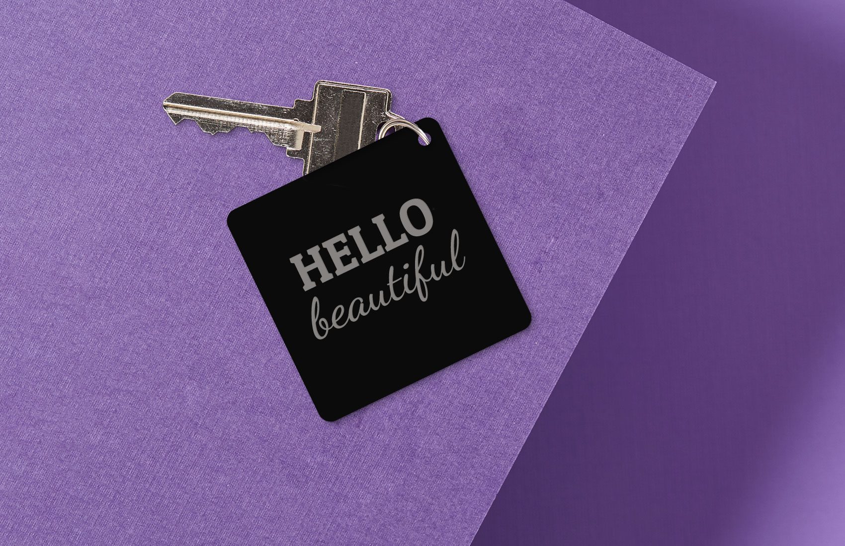 Square Keychain - Black