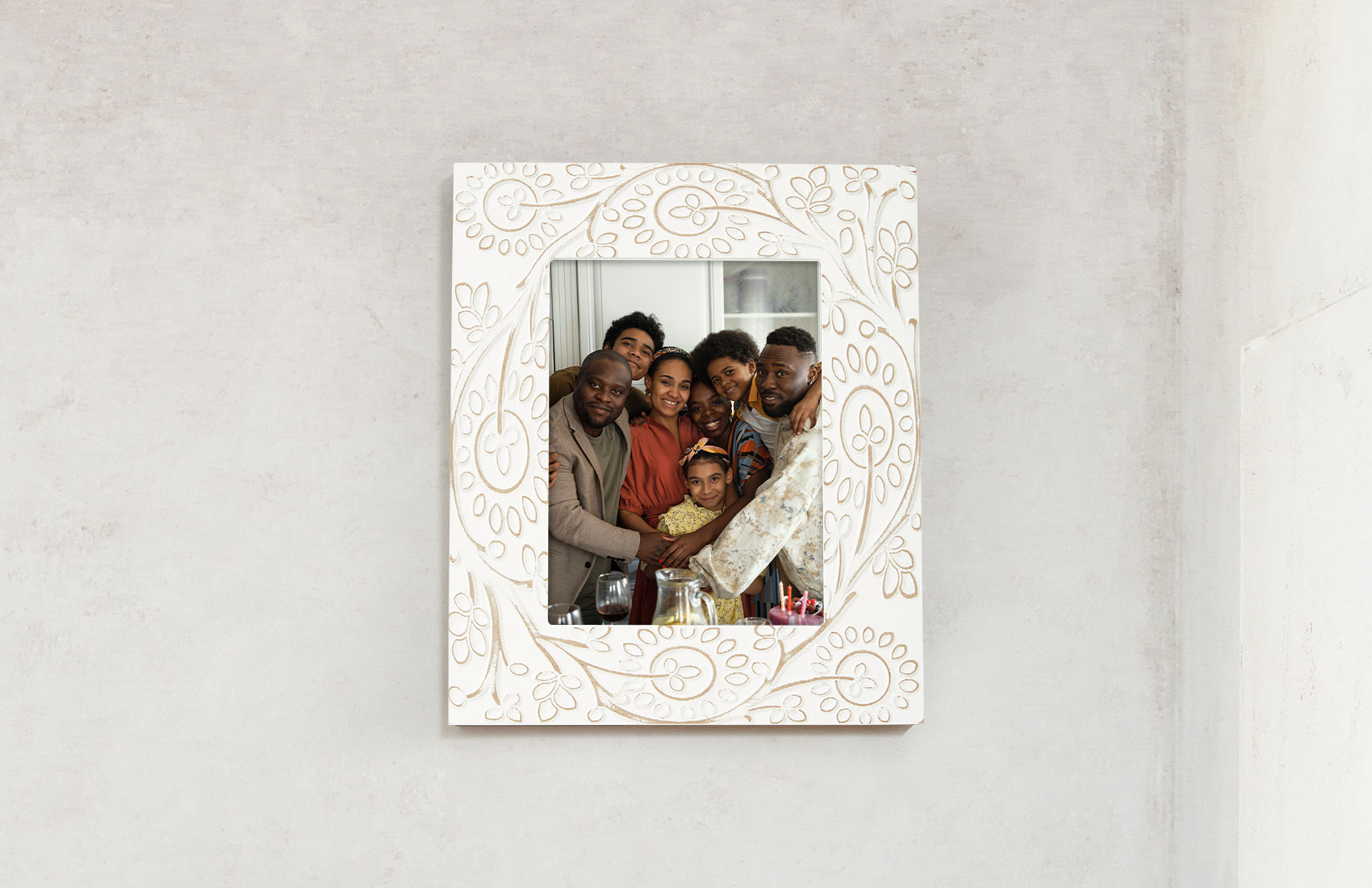 6x8 Carved Floral Frame