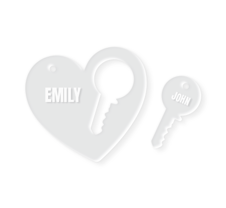Key To My Heart Keychain - Clear